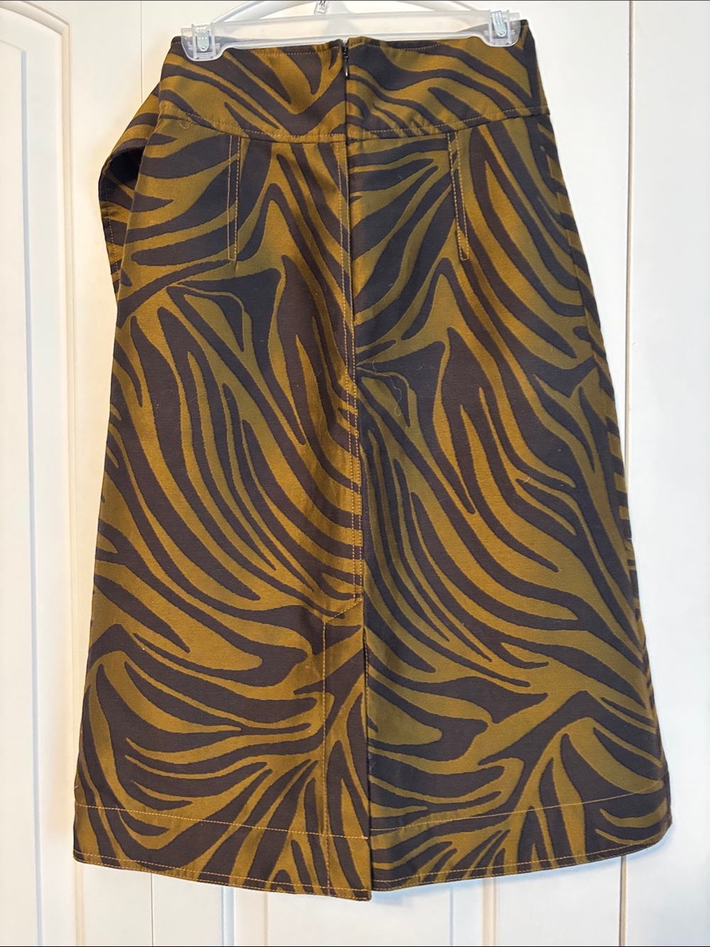 3.1 Phillip Lim Zebra Belted Top Stitched Midi Skirt - Picture 12 of 12
